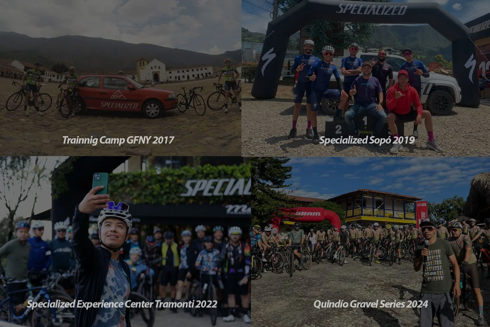 Historia de Rural Cycle: Training Camp GFNY 2017, Specialized Sopó 2019, Specialized Experience Center Tramonti 2022 y Quindío Gravel Series 2024